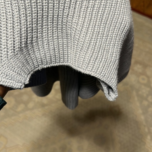 NWOT Ugerlov knit pullover short sleeve Crochet Sweater Size M LIGHT Gray Color - Picture 9 of 14